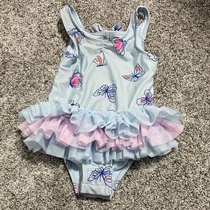 Cat & Jack Blue Butterfly One Piece Swimsuit 4T